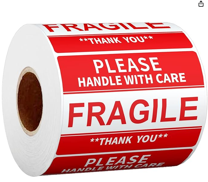 FRAGILE STICKERS FOR SHIPPING AND  MOVING