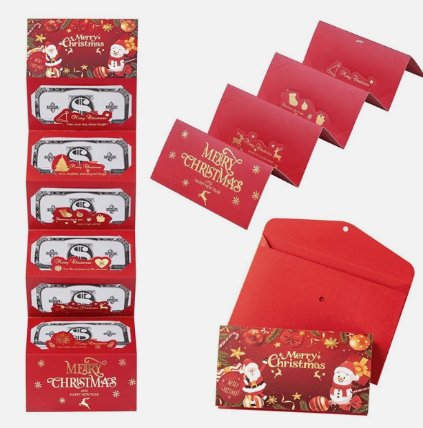 Christmas Cash Gift Envelopes, Money Gift Card Holders For Cash, Party Gift ( CAJA PARA REGALAR DINERO EN EFECTIVO )