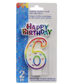 BIRTHDAY NUMBER CANDLE