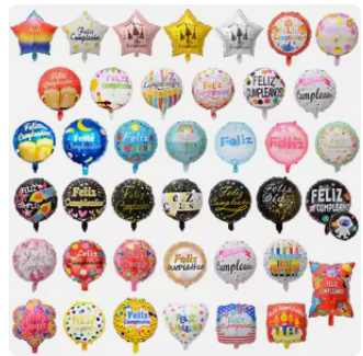METALLIC BALLONS (13 DIFERENTES ESTILOS DE GLOBOS METALICOS )