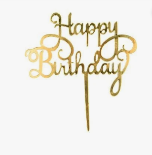 HAPPY BIRTHDAY TOPPER (TOPER DE FELIZ CUMPLEANOS)
