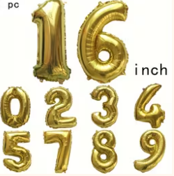 NUMBER BALLOON SIZE S 14"