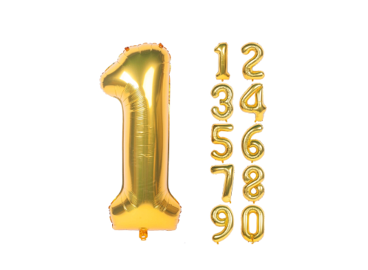 ALUMINUN FOIL BALLOON NUMBER SIZE L 40" C/U