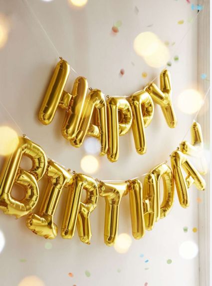HAPPY BIRTHDAYS (FELIZ CUMPLEANOS EN LETRAS)