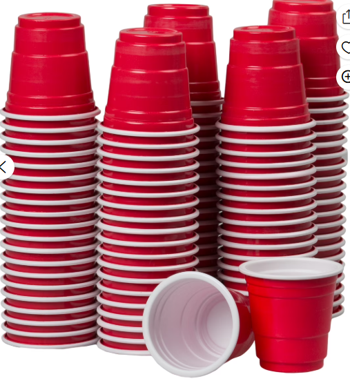 VASOS PEQUENOS DE PLASTICO