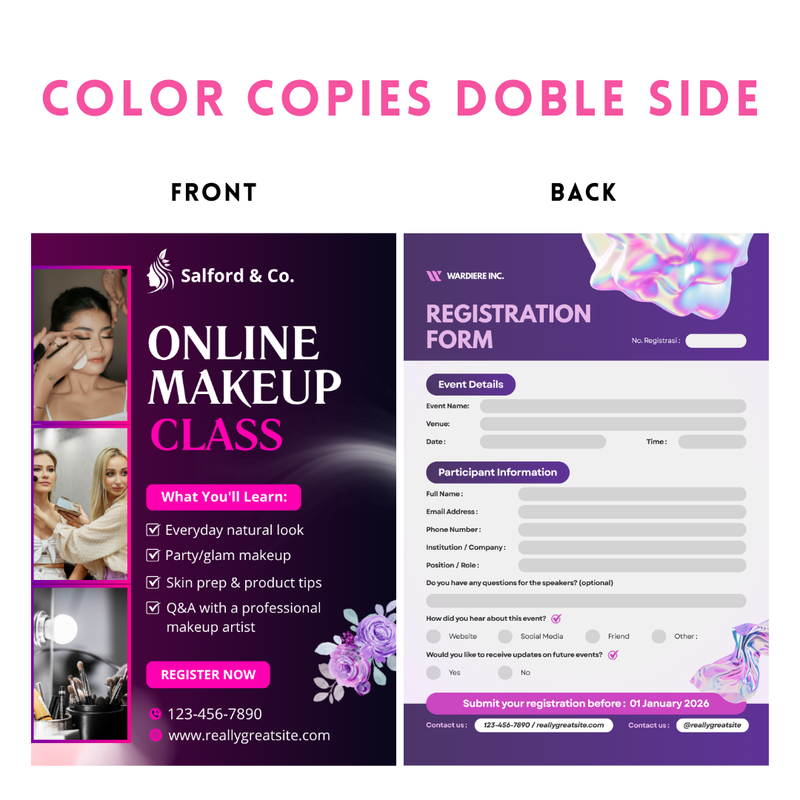 COPIES DOUBLE SIDED COLOR