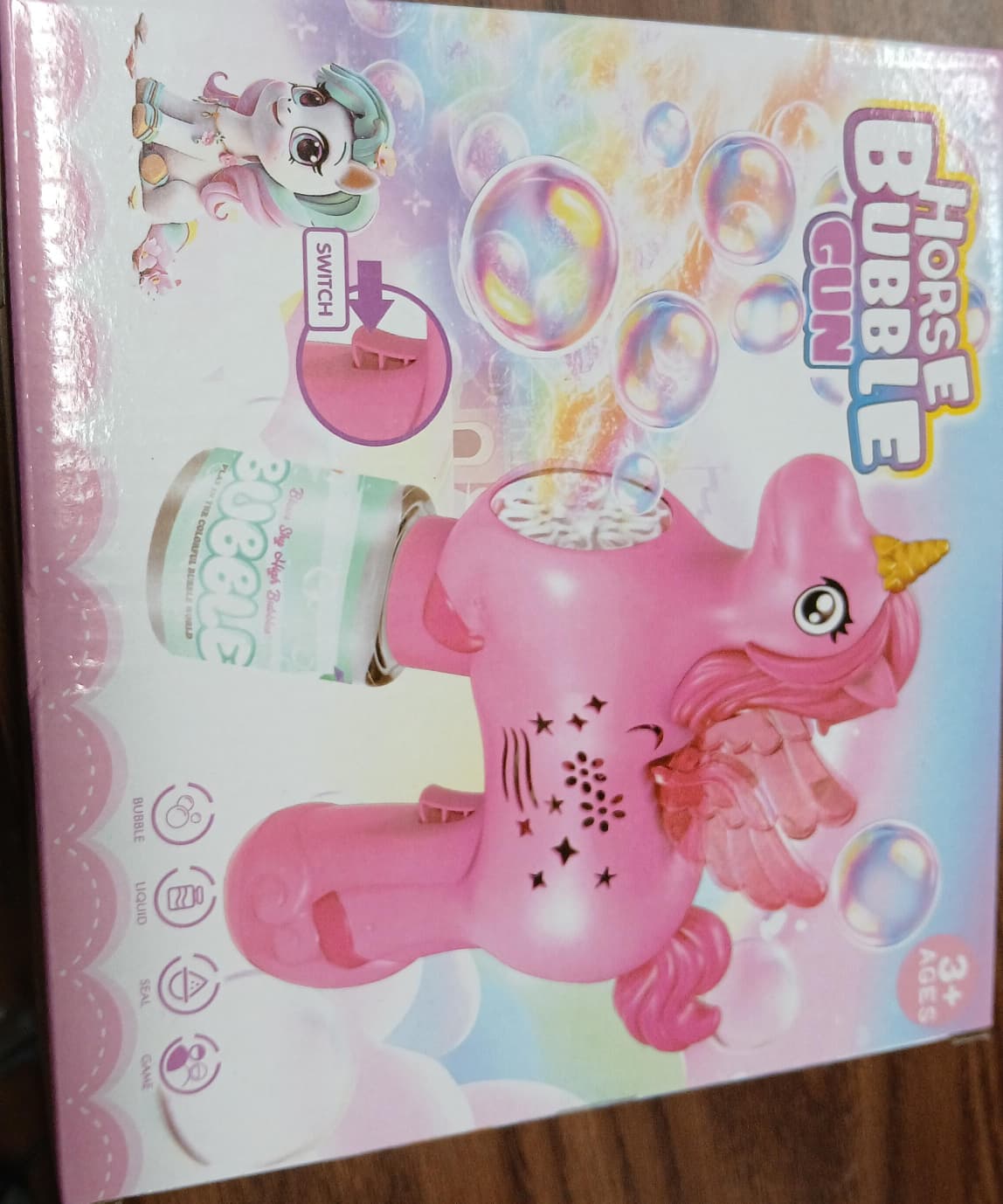 HORSE BUBBLE GUN UNICORNIO BURBUJA