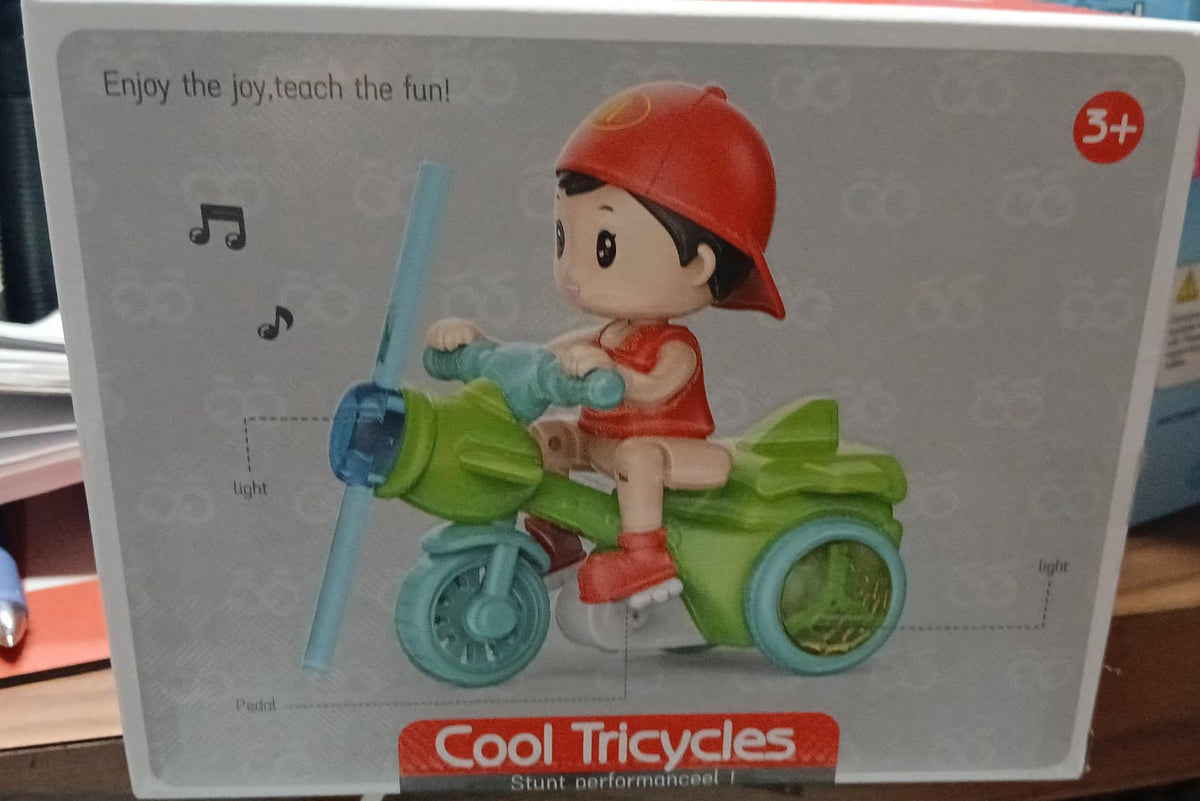 muneco en moto cool tricycles