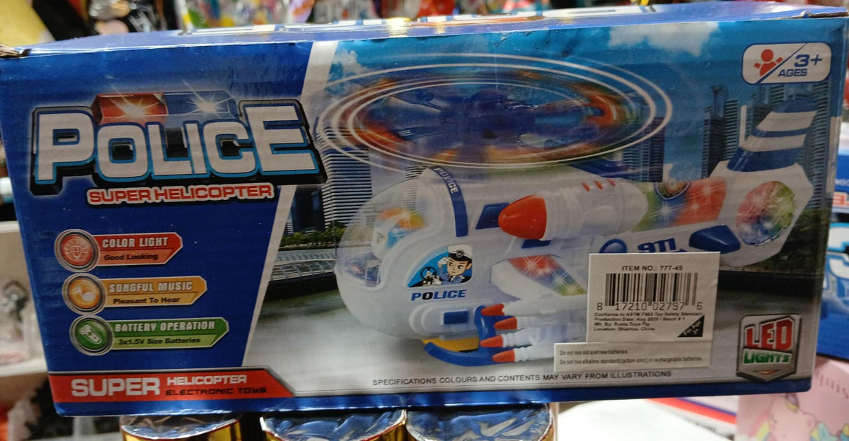 avion de police con luz
