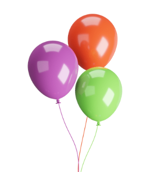Latex balloon inflation service 6' - 11'  inch